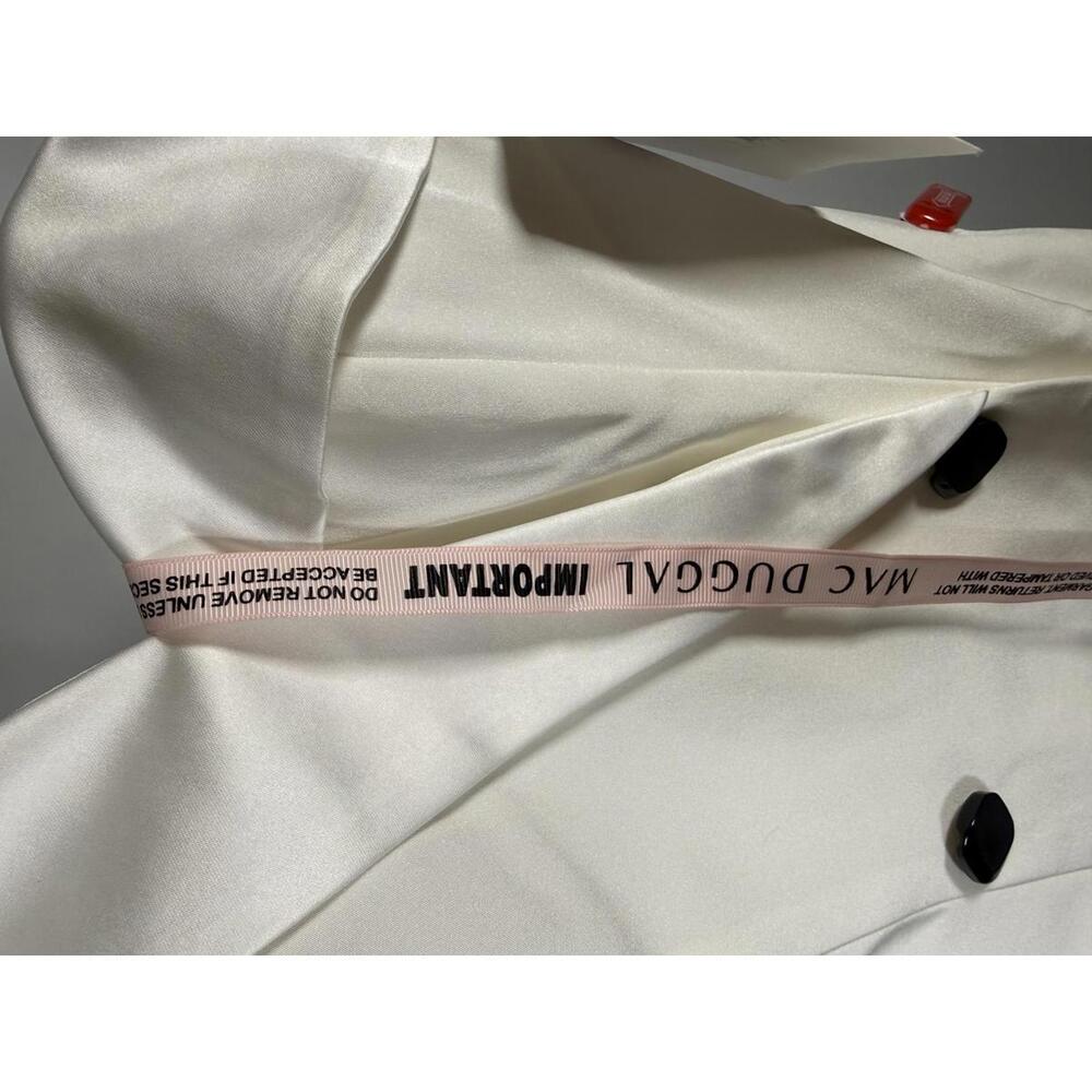 Mac Duggal One Sleeve Tuxedo Dress White Size 2 NWT - Picture 8 of 11